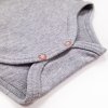 Babybody lange Ärmel Motiv Outlast® - grau meliert