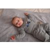 Babybody lange Ärmel Motiv Outlast® - grau meliert