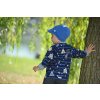 Babyjacke gefüttert Outlast® - dunkelblau Tiere Tipi/grau meliert