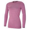 Damen T-Shirt langer Ärmel Outlast® - Streifen lila