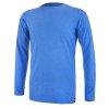 Herren T-Shirt langer Ärmel dünn Outlast® - blau meliert