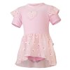 Body Kleid dünn kurzer Ärmel Set Outlast® - babyrosa/hellrosa Wucherblumen