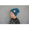 Kinder Slouch Beanie warm - Türkis
