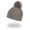 Kinder Beanie Strickmütze Knöpfe Bommel Outlast® - Khaki