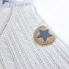 Babyjacke gefüttert Outlast® - Offwhite/Streifen Weißgrau Meliert