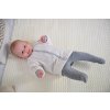 Babyjacke gefüttert Outlast® - Offwhite/Streifen Weißgrau Meliert