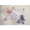 Babyjacke gefüttert Outlast® - Offwhite/Streifen Weißgrau Meliert