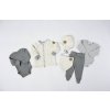 Babyjacke gefüttert Outlast® - Offwhite/Streifen Weißgrau Meliert