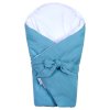 Multifunktionale Baby-Einschlagdecke Outlast® - türkis/weiß