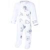 Baby Overall langer Ärmel DRUCK Outlast® - Weiß/Weisse Tiere