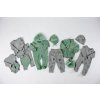 Baby Overall langer Ärmel DRUCK Outlast® - Grau Meliert/Grau Meliert Tiere