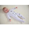 Baby Overall langer Ärmel DRUCK Outlast® - Latte/Latte Bunte Tiere