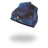 Beanie Mütze gefüttert Outlast® - Denim Quadrate/Schwarz