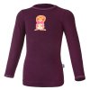 Kinder T-Shirt lange Ärmel Motiv Outlast® - Pflaumenfarbe