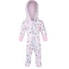 Overall gefüttert langer Ärmel Outlast® - Weiß Löwen/Babyrosa