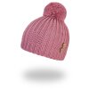 Kinder Beanie Strickmütze Knöpfe Bommel Outlast® - Altrosa