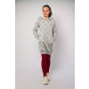 Kinder Sweatkleid - Grau Meliert Herz Glitzer