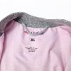 Zip Up Sweatjacke für Kinder  gefüttert GLANZ Outlast® - Grau Meliert Graue Tupfen/Babyrosa
