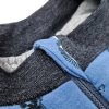 Zip Up Sweatjacke für Kinder gefüttert Outlast® - Denim Löwe/Grau Meliert