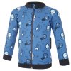 Zip Up Sweatjacke für Kinder gefüttert Outlast® - Denim Löwe/Grau Meliert