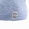 Kindermütze Beanie  warm - Blau Meliert