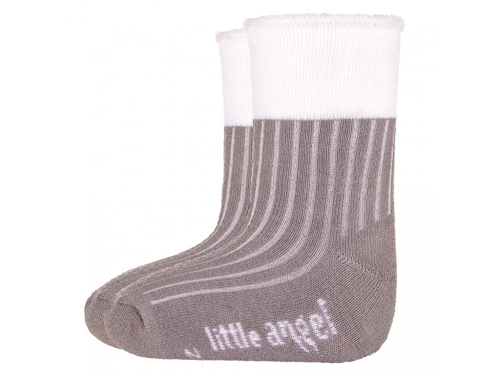 Ponožky froté Outlast® - tm.šedá/biela