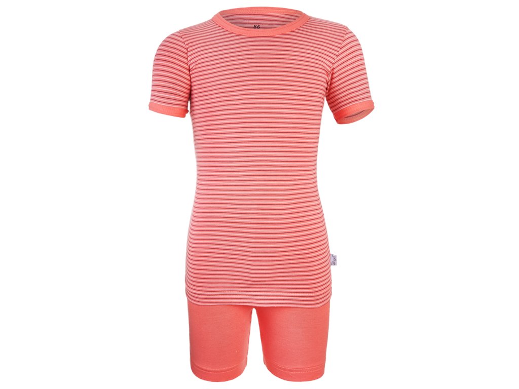 Pyžamo KR Outlast® - pruh tm.coral/tm.coral