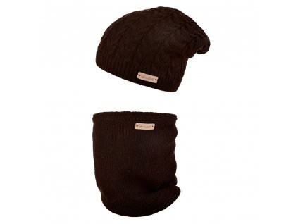 Set pletená čiapka a nákrčník Outlast ® - čierna