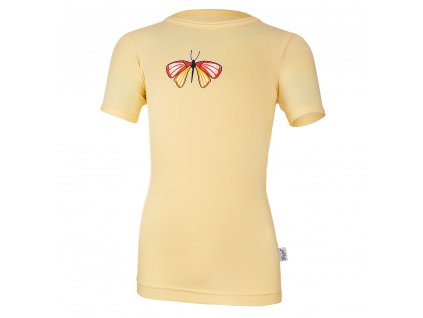 Tričko tenké KR obrázok Outlast® - sv.žltá/motýľ