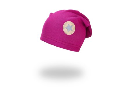 Čiapka spadnutá hrejivá - fuchsia