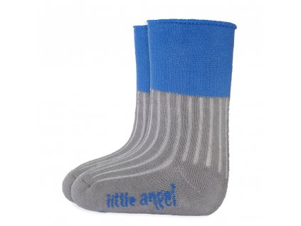 Ponožky froté Outlast® - tm. šedá/modrá