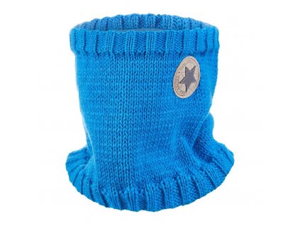 Nákrčník pletený hladký LA Outlast® - modrá-logo