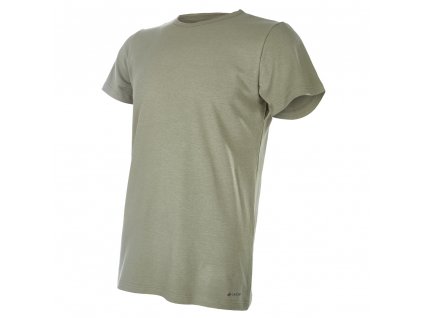 Tričko pánske KR tenké výstrih U Outlast® - khaki (Veľkosť M)