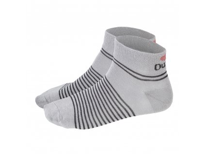 Ponožky nízké Outlast® - tm. šedá/pruh čierny