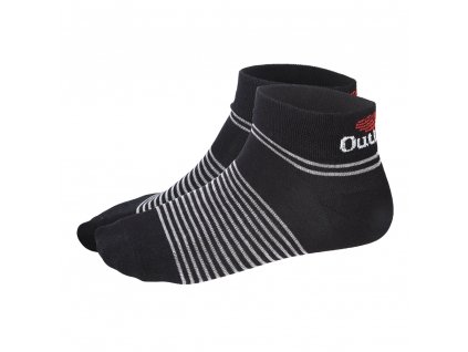 Ponožky nízké Outlast® - čierna/pruh šedý
