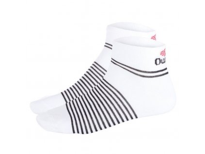 Ponožky nízké Outlast® - biela/pruh čierny