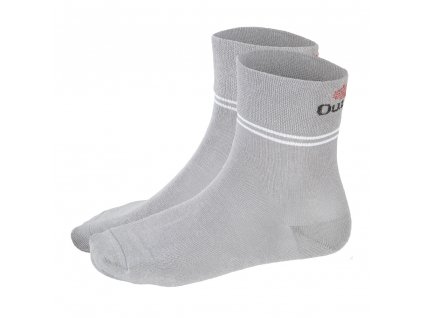 Ponožky Outlast® - tm. šedá/pruh biely