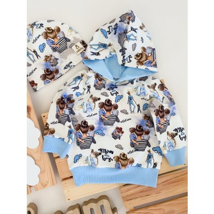 Mikina s kapucí  "Mama a syn"