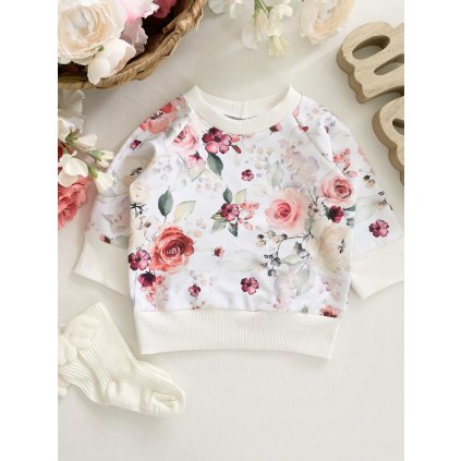 Mikina bez  kapucí "Letní květy"