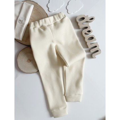 Tepláky "Basic" slonová kost