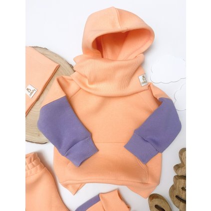 Mikina s kapucí "Basic" broskvová