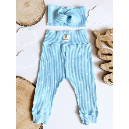 Žebrované nebeské legíny  “Malé kopretinky”