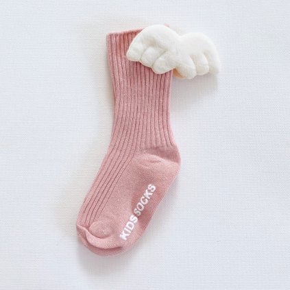 Ponožky s krídlami růžové