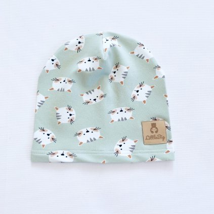 Lehká čepice "Mentolové kočičky "