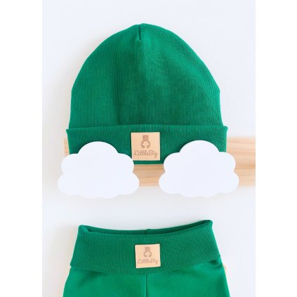 Čepice žebrovaná zelená