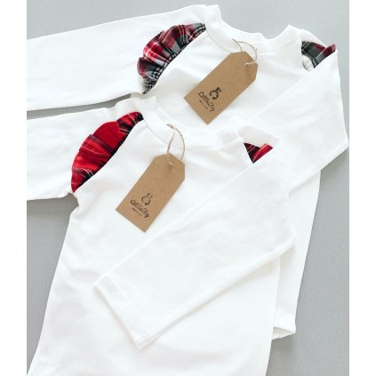 Tričko bílé vánoční