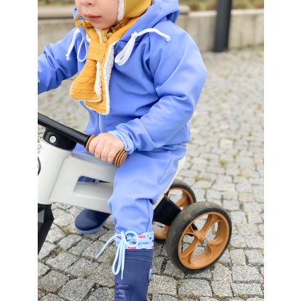 Softshellová bunda s kapucí modrá