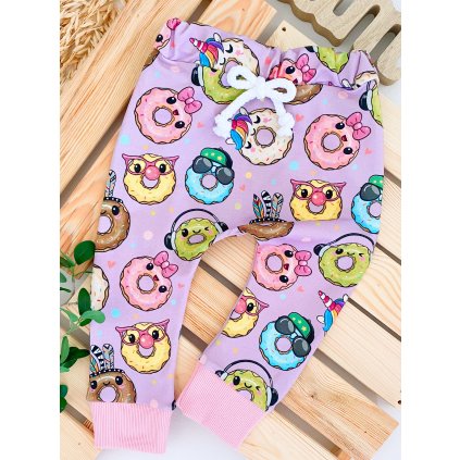 Tepláky barevné "Cool donuts"