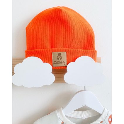 Čepice žebrovaná oranžová