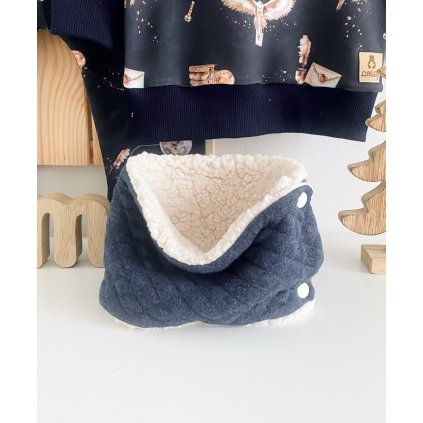 Nákrčník prošívaný  tmavě modrý